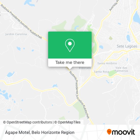 Ágape Motel map