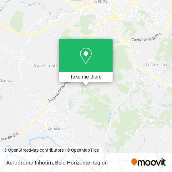 Aeródromo Inhotim map