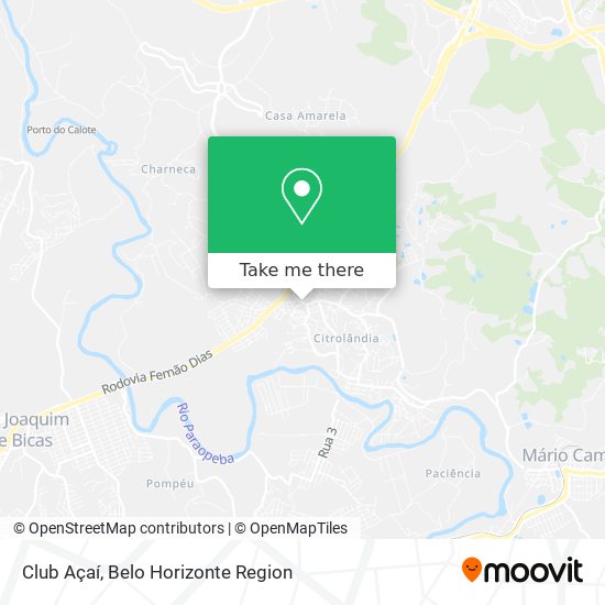 Club Açaí map
