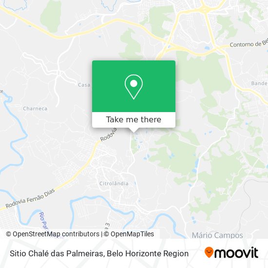 Sitio Chalé das Palmeiras map