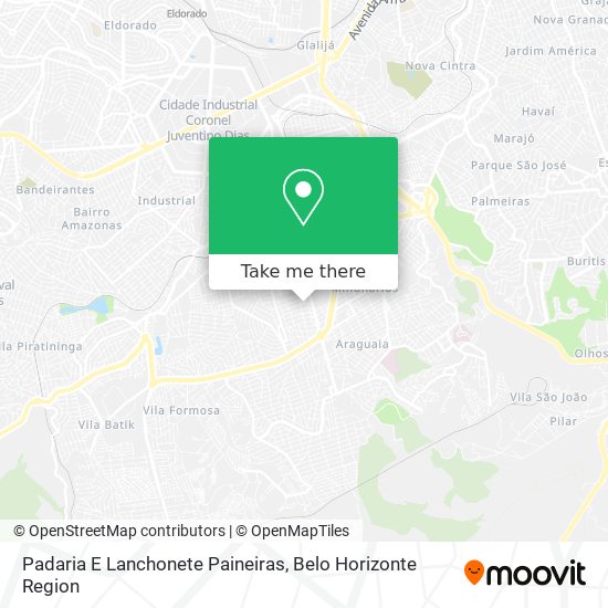 Padaria E Lanchonete Paineiras map