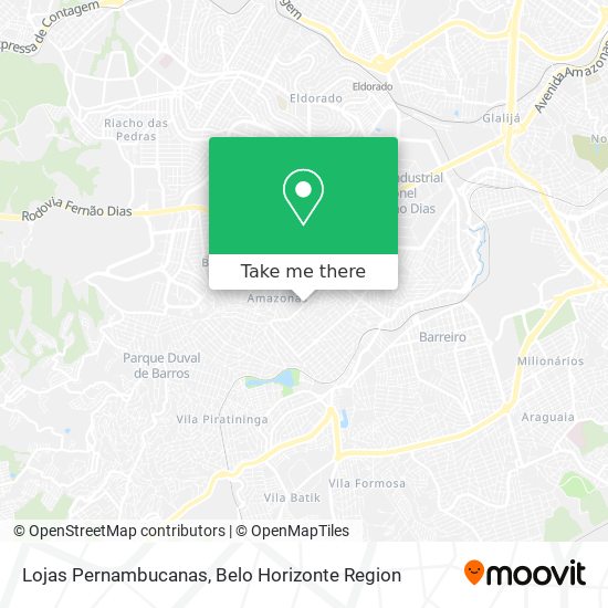 Lojas Pernambucanas map