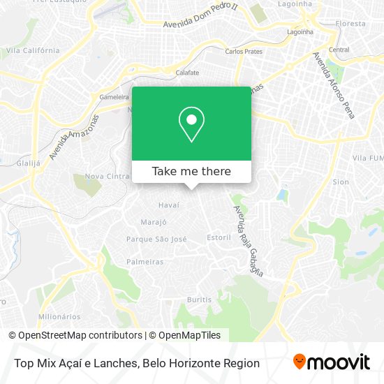Top Mix Açaí e Lanches map