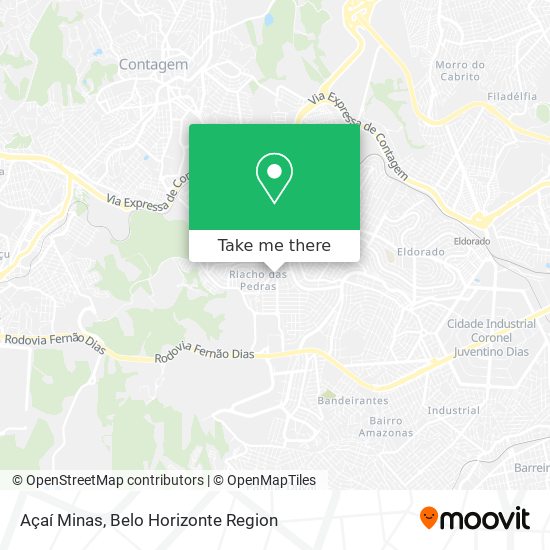 Açaí Minas map