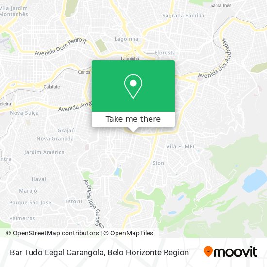 Bar Tudo Legal Carangola map