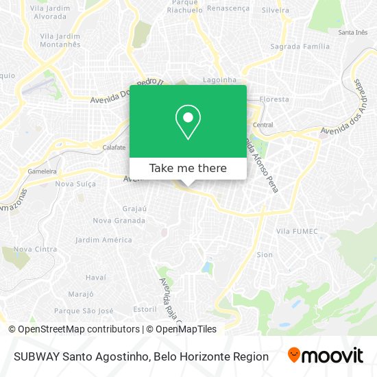 SUBWAY Santo Agostinho map