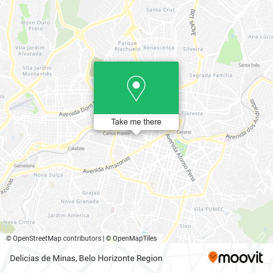 Delicias de Minas map