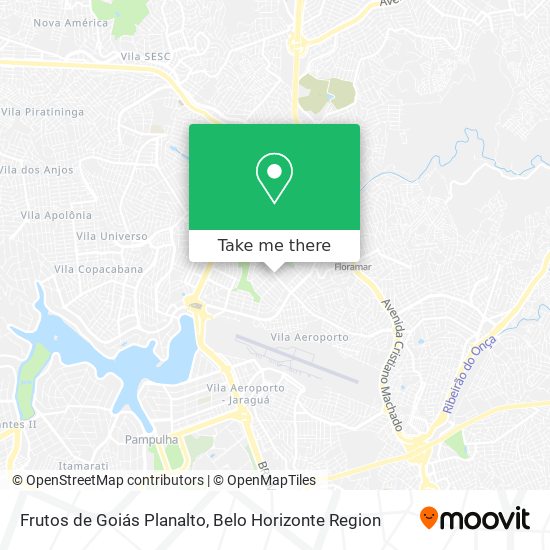 Frutos de Goiás Planalto map