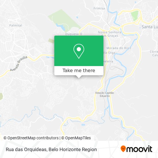 Rua das Orquídeas map