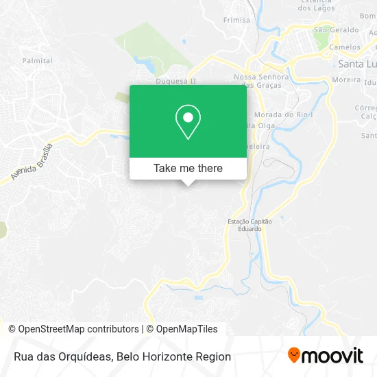 Rua das Orquídeas map