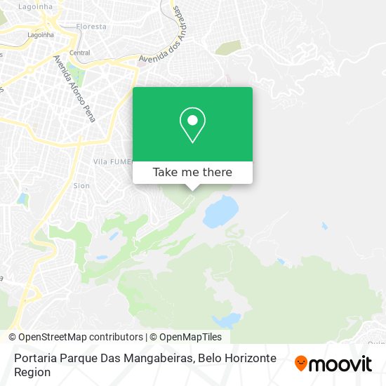 Portaria Parque Das Mangabeiras map