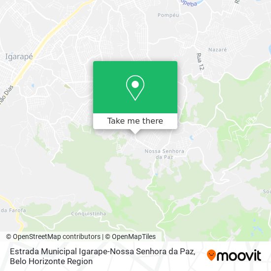 Estrada Municipal Igarape-Nossa Senhora da Paz map