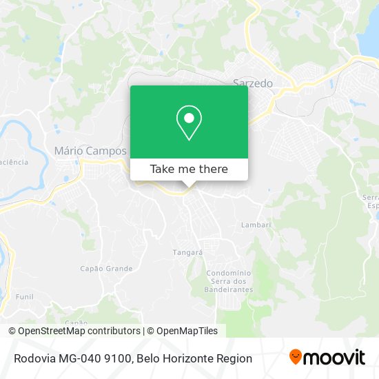 Rodovia MG-040 9100 map