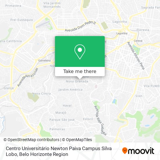 Centro Universitário Newton Paiva Campus Silva Lobo map