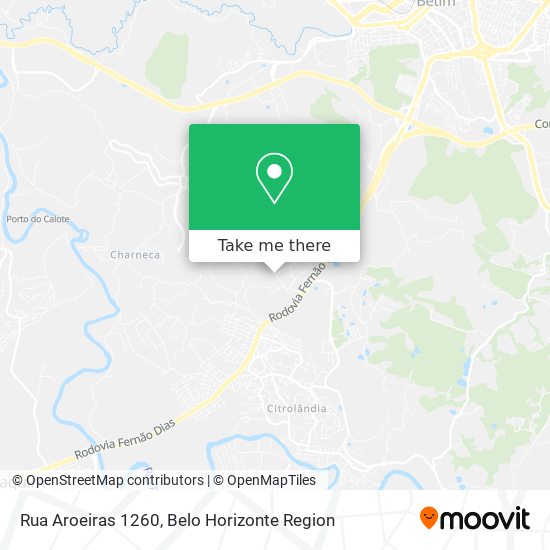 Rua Aroeiras 1260 map