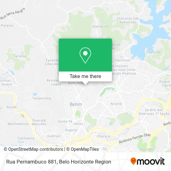 Rua Pernambuco 881 map