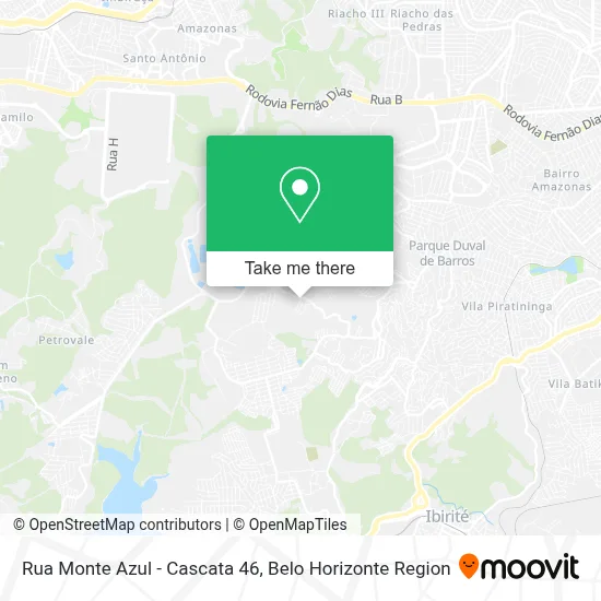 Rua Monte Azul - Cascata 46 map