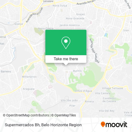 Mapa Supermercados Bh