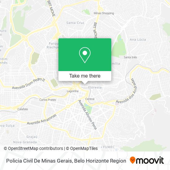 Policia Civil De Minas Gerais map