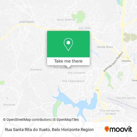 Rua Santa Rita do Itueto map