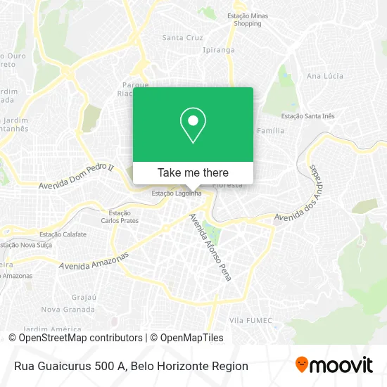 Rua Guaicurus 500 A map