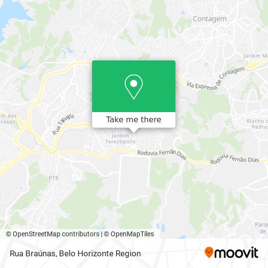 Rua Braúnas map