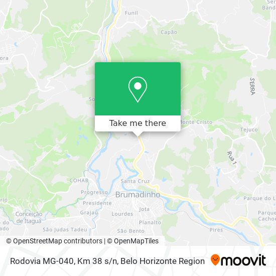 Rodovia MG-040, Km 38 s/n map