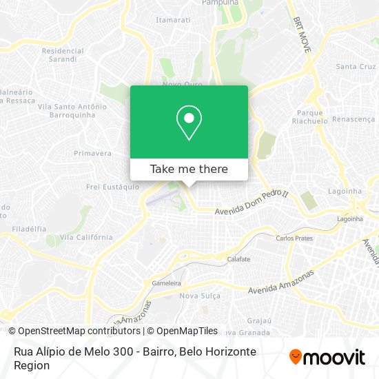 Mapa Rua Alípio de Melo 300 - Bairro