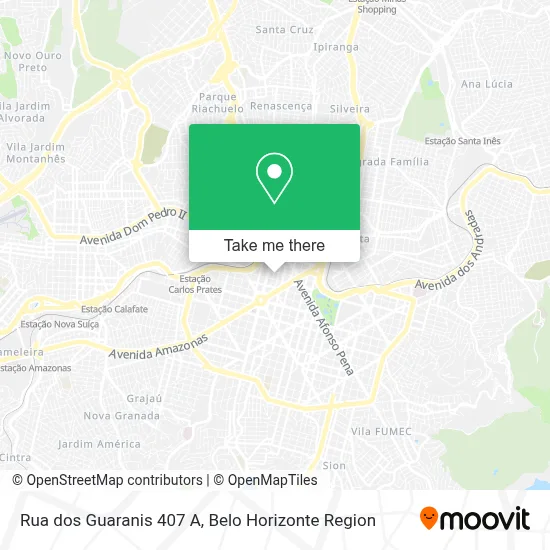 Rua dos Guaranis 407 A map