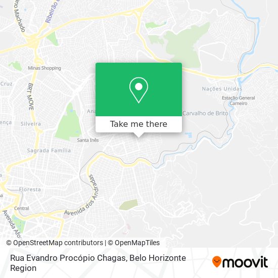 Rua Evandro Procópio Chagas map