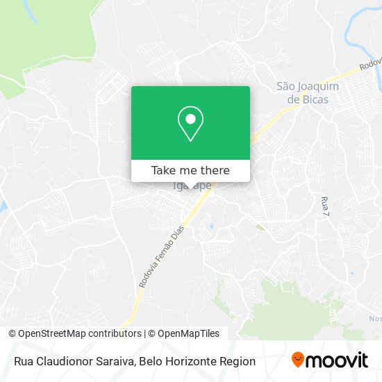 Rua Claudionor Saraiva map