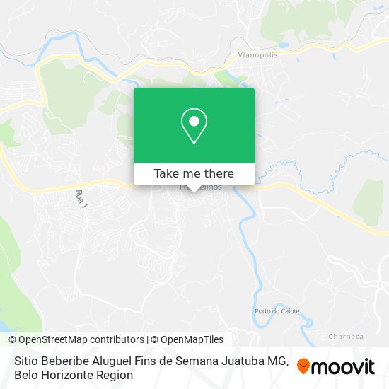 Sitio Beberibe Aluguel Fins de Semana Juatuba MG map