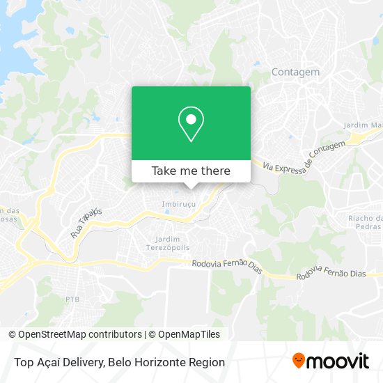 Top Açaí Delivery map