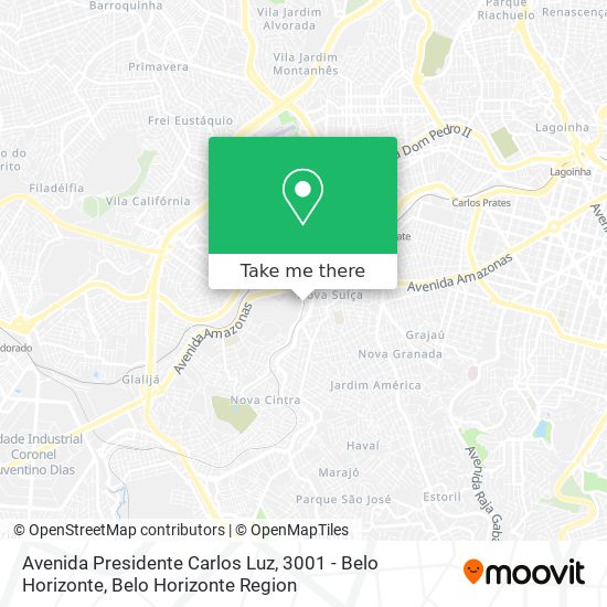 Mapa Avenida Presidente Carlos Luz, 3001 - Belo Horizonte