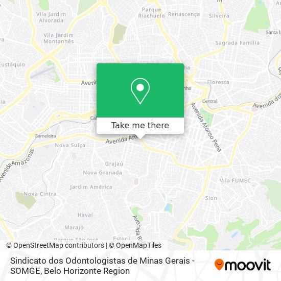 Sindicato dos Odontologistas de Minas Gerais - SOMGE map