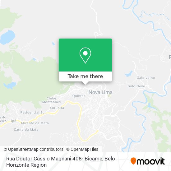 Rua Doutor Cássio Magnani 408- Bicame map