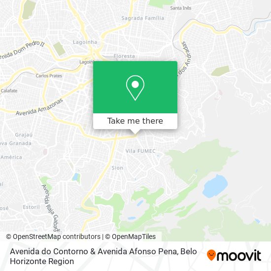 Mapa Avenida do Contorno & Avenida Afonso Pena