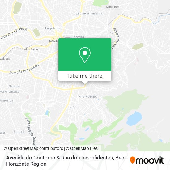 Avenida do Contorno & Rua dos Inconfidentes map