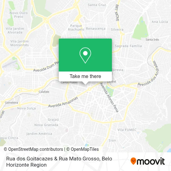 Rua dos Goitacazes & Rua Mato Grosso map