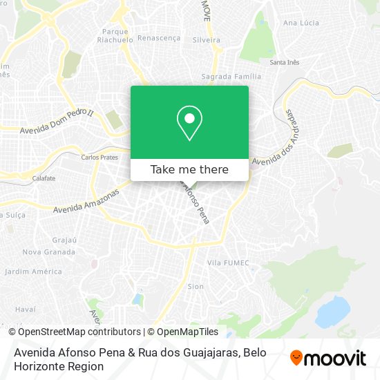 Avenida Afonso Pena & Rua dos Guajajaras map