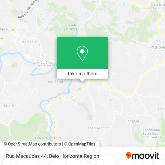 Rua Macaúbas 44 map