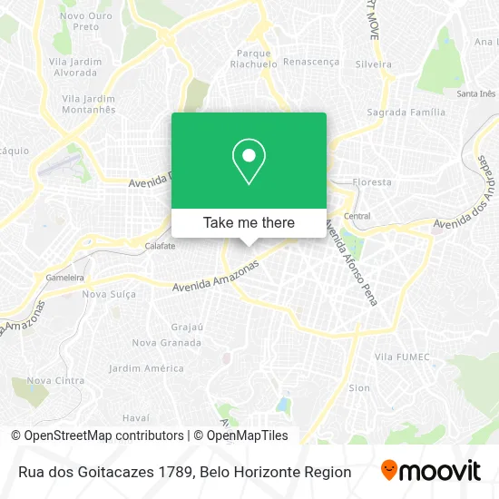 Rua dos Goitacazes 1789 map