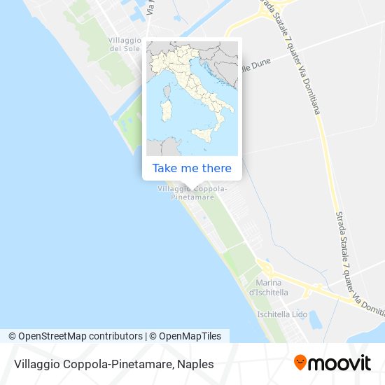 Villaggio Coppola-Pinetamare map