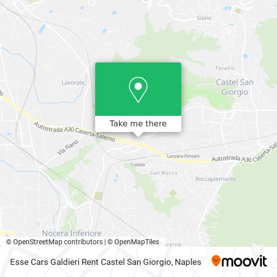 Esse Cars Galdieri Rent Castel San Giorgio map