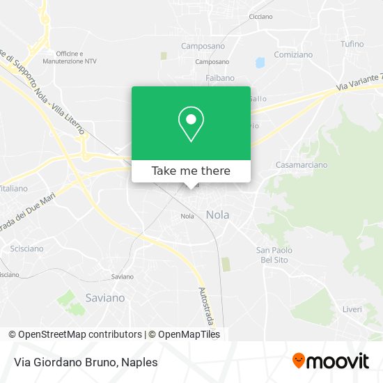 Via Giordano Bruno map