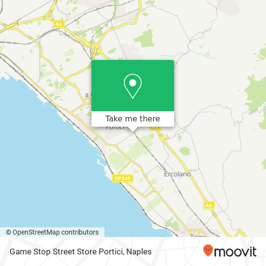 Game Stop Street Store Portici map