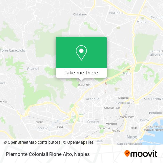 Piemonte Coloniali Rione Alto map
