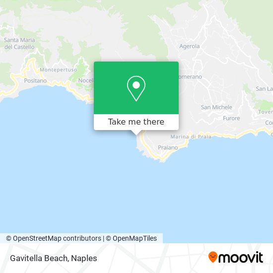 Gavitella Beach map