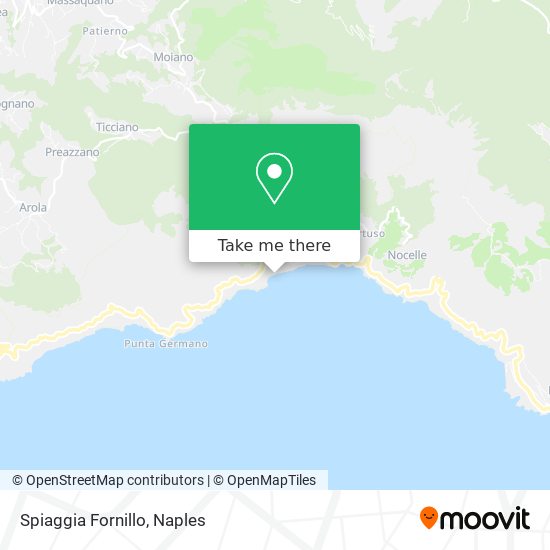 Spiaggia Fornillo map
