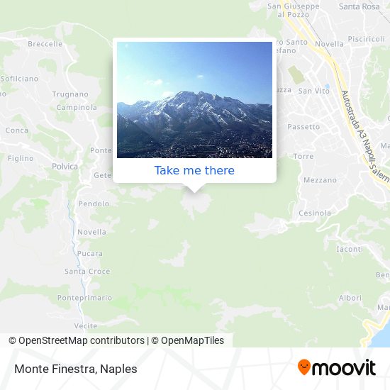 Monte Finestra map